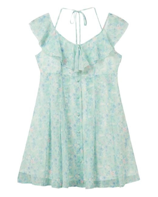 B+ AB Mini-Jurk Met Bloemenprint in het Blue