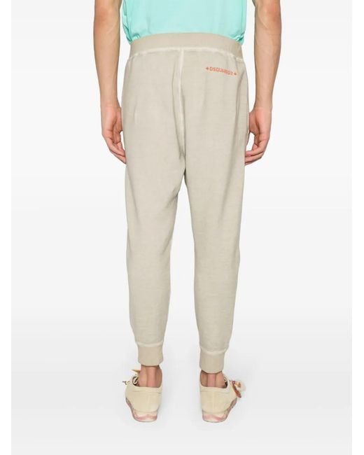 DSquared² Natural Dan Cotton Track Pants for men