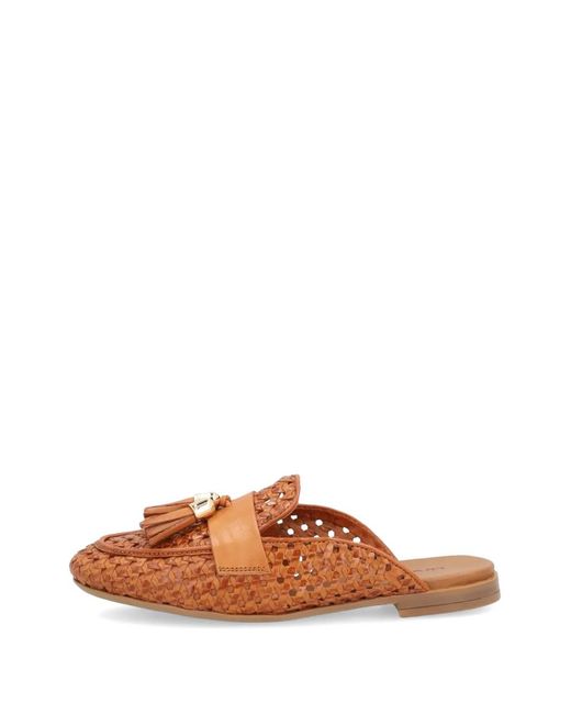 Frau Brown Mules À Détails De Franges
