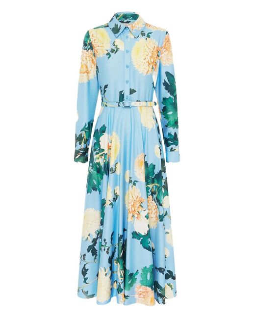 LEO LIN Blue Zara Midi Dress