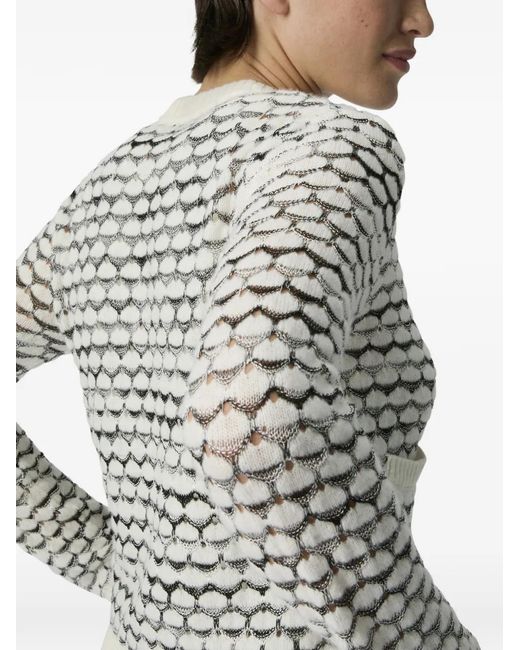 Missoni White Patterned Knit Cardigan