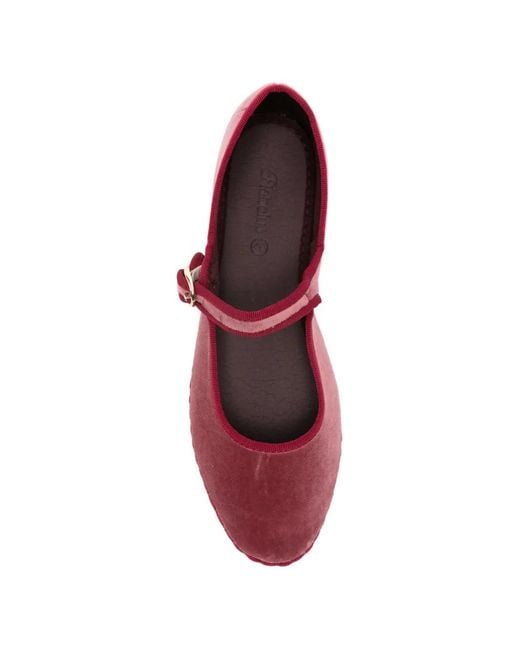 Flabelus Red Theresa Buckle-Fastening Ballet Flats
