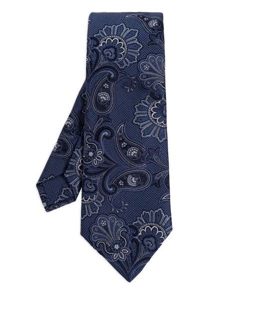 Etro Blue Paisley-Motif Tie for men
