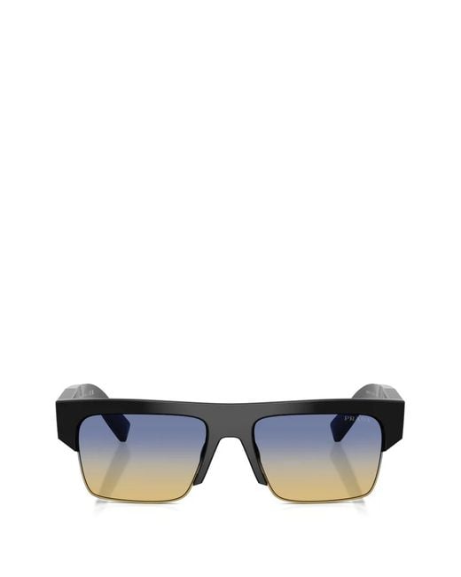 Prada Blue Square-Frame Sunglasses for men