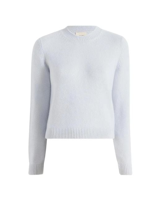 Khaite White Leta Crew-Neck Sweater