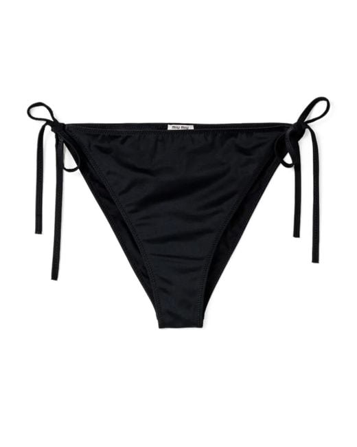 Miu Miu Black Jersey Bikini Bottoms