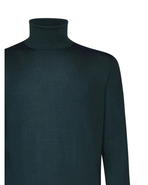 Mauro Ottaviani Green High-Neck Wool Sweater for men