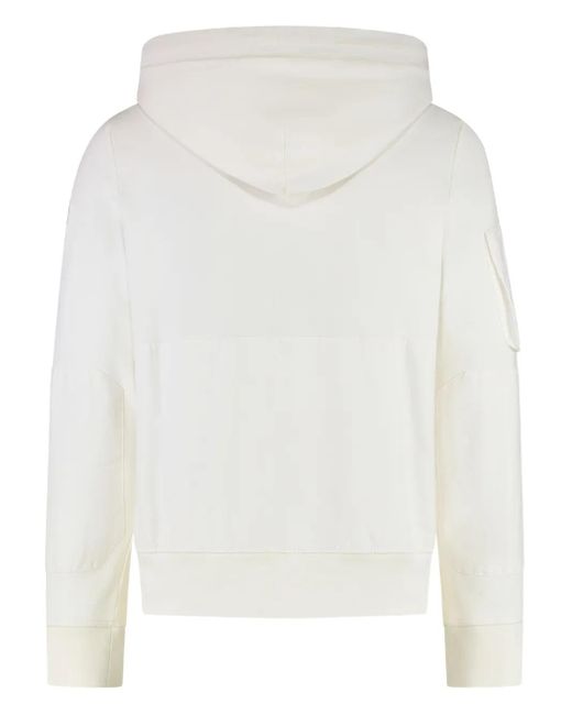 Canada Goose White Full-Zip Pocketed Hoodie for men