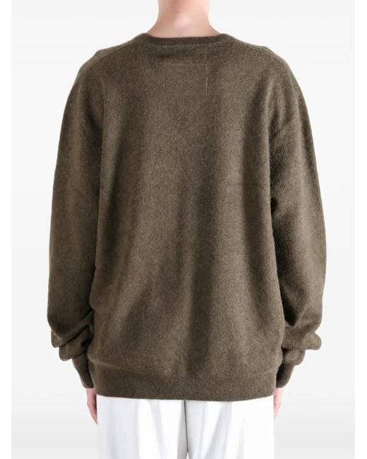Frenckenberger Natural V-Neck Colour-Block Sweater