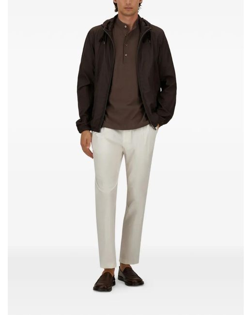 Chaqueta Con Capucha Y Cordones Herno de hombre de color Brown