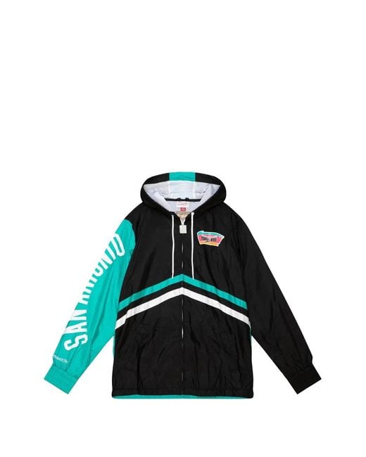 Mitchell & Ness Blue Nba San Antonio Spurs Full-Zip Windbreaker for men