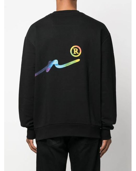 Philipp Plein Black Signature Logo-Print Sweatshirt