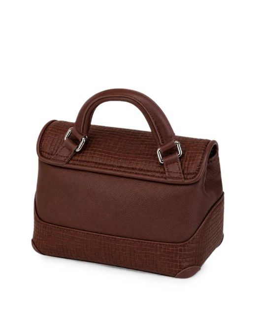Zanellato Brown Baby Postina Woven-Effect Shoulder Bag