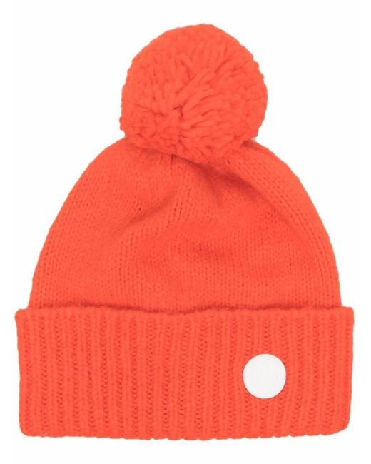 orange bobble hat womens