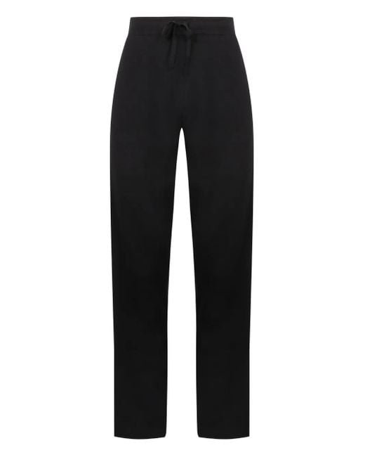 LeKasha Black Organic Cotton Straight-Leg Trousers for men