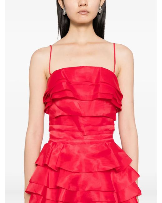 Vestido a capas Saiid Kobeisy de color Red