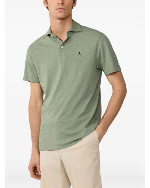 Hackett Green Embroidered Classic-Fit Polo Shirt for men