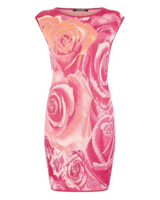 Roberto Cavalli フローラル ミニドレス Pink