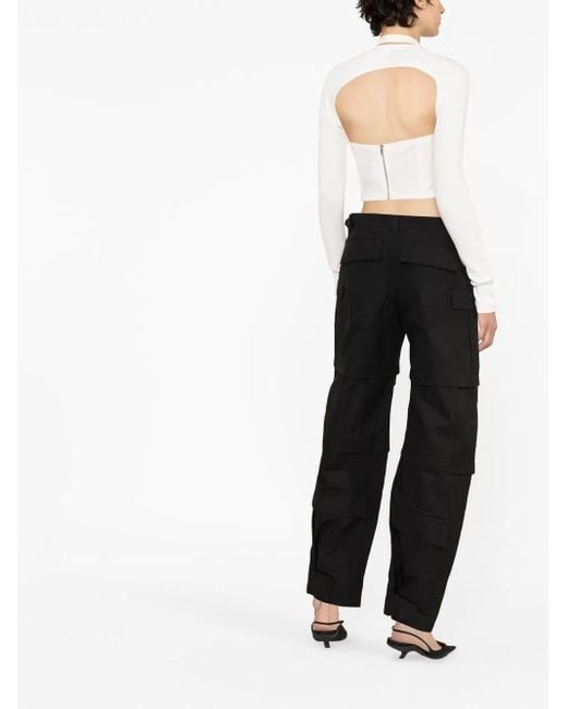 Wardrobe NYC Black Cotton Cargo Pants