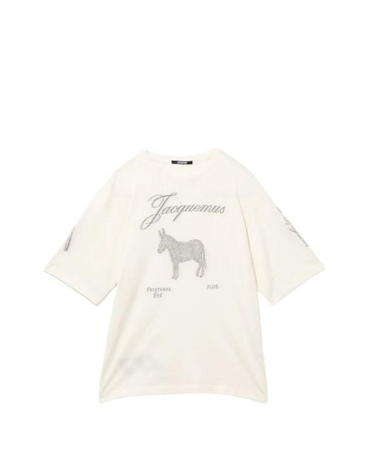 Jacquemus White The Ane T-Shirt for men