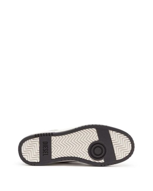 DIESEL White S-Ukiyo Denim Sneakers for men