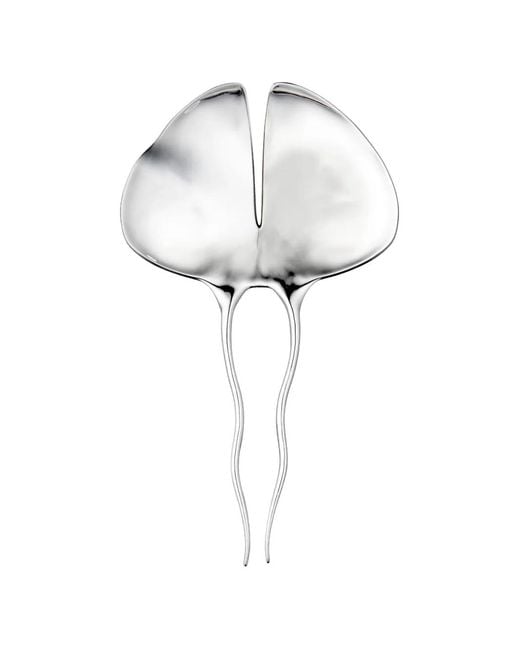 Kinraden White Floris Organic Sculptural Hairpin
