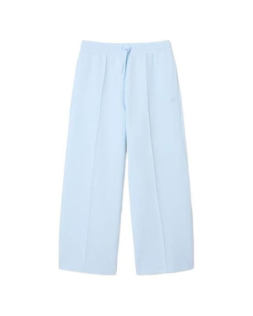 Lacoste Blue Drawstring-Waist Pintuck-Detail Track Pants