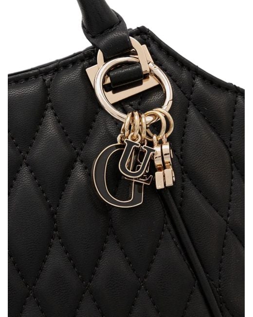 Guess Black Valla Quilted Tote Bag
