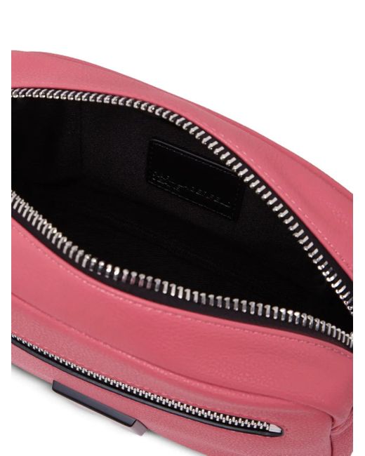 Karl Lagerfeld Pink Logo-Plaque Box Camera Bag