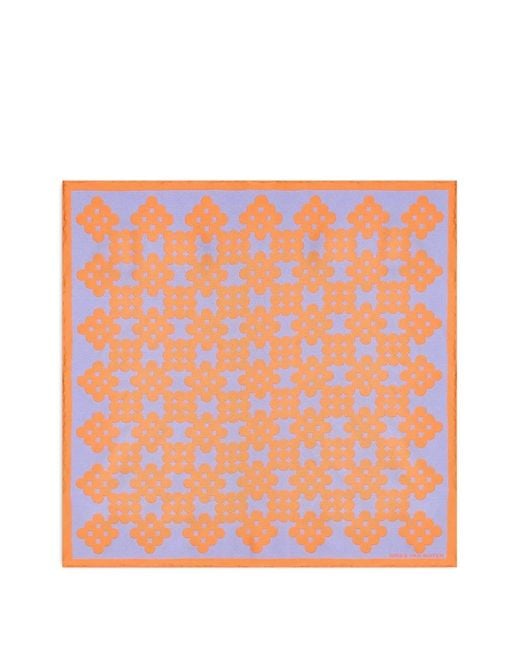 Dries Van Noten Pink Silk Square Scarf for men