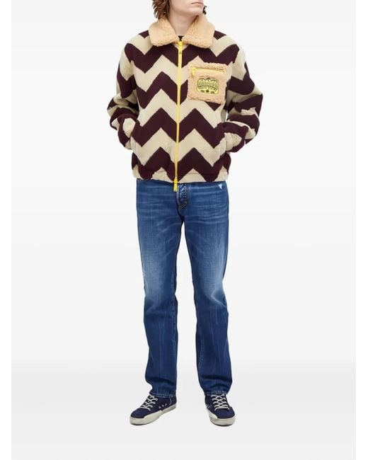 DSquared² Natural Chevron Zip Jacket for men