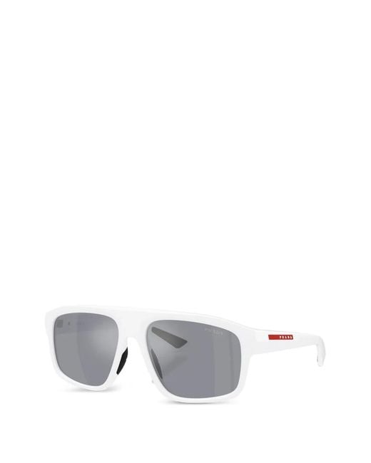Prada Linea Rossa Gray Square-Frame Sunglasses for men
