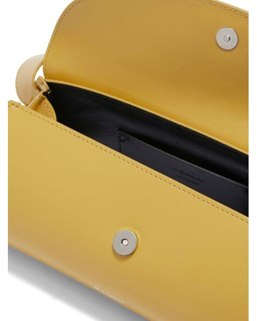 Jil Sander Metallic Small Cannolo Leather Shoulder Bag