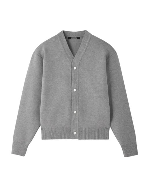 Jacquemus Cardigan mit V-Ausschnitt in Gray für Herren