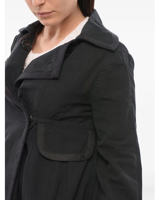 Giambattista Valli Black Double-Breasted Draped Jacket