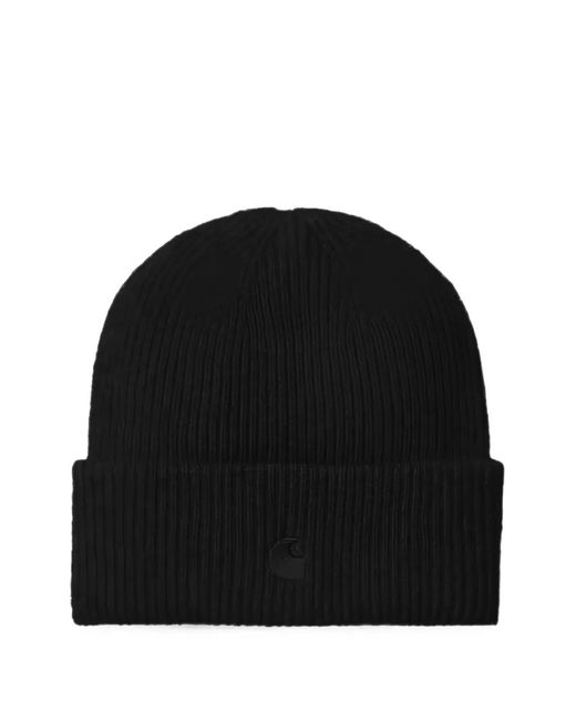 Carhartt Black Curtis Ribbed-Knit Beanie Hat for men