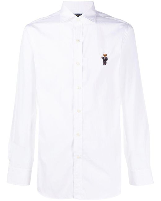 Polo Ralph Lauren Hemd mit Teddy-Stickerei in Weiß für Herren | Lyst DE