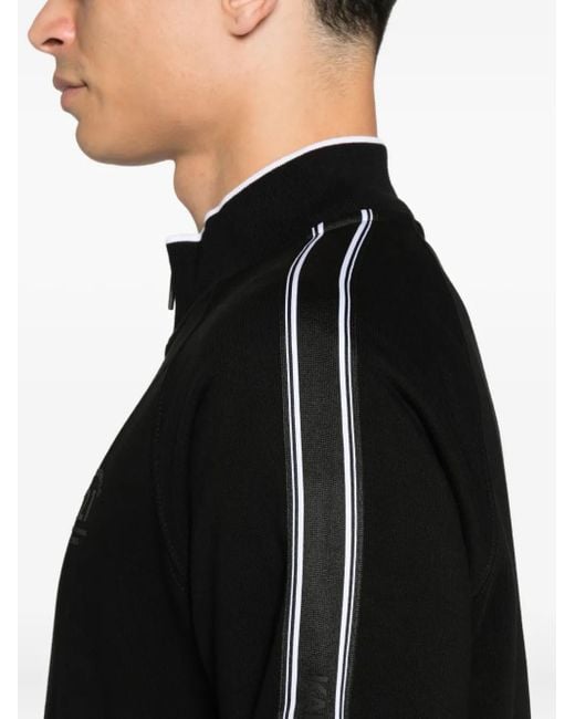 Karl Lagerfeld Black Zip-Up Cotton Jacket for men