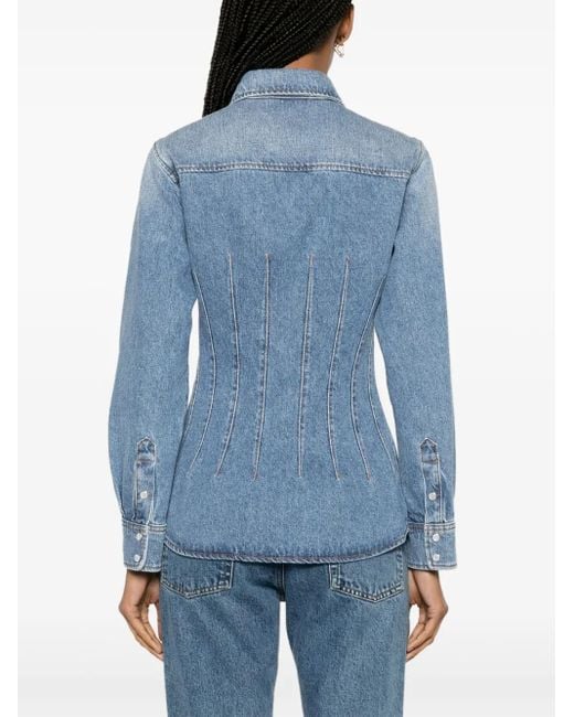 Chloé Blue Corset Style Shirt