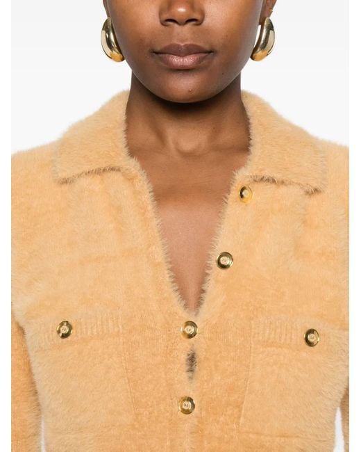 Cropped cardigan Elisabetta Franchi de color Natural