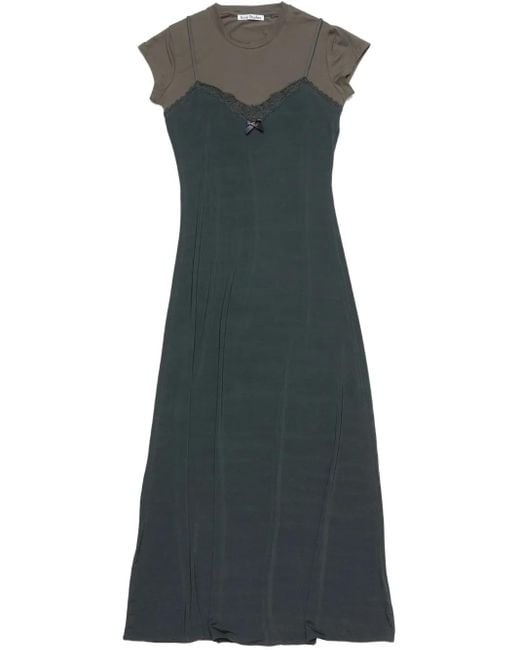 Acne Green Layered Dress