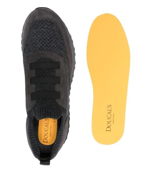 Doucal's Sneakers Mit Geripptem Einsatz in Black für Herren