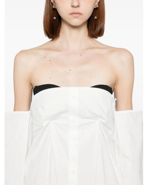 Magliano White Decollete Dress