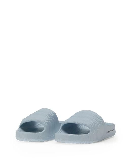 Adidas Blue Adilette 22 Textured Slides