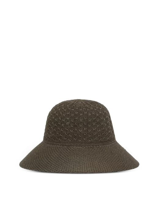 Barbour Brown Zaria Crochet-Knit Wide-Brim Sun Hat