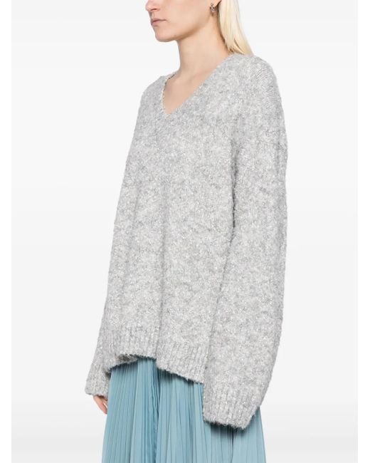 B+ AB Gray V-Neck Sweater