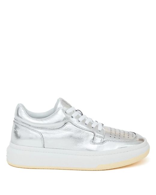 MM6 by Maison Margiela White Lace-Up Sneakers