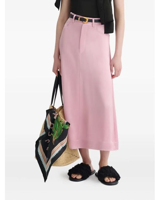 Nanushka Pink Cintia Midi Skirt