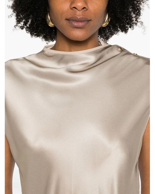 Giorgio Armani タイショルダー イブニングドレス Natural