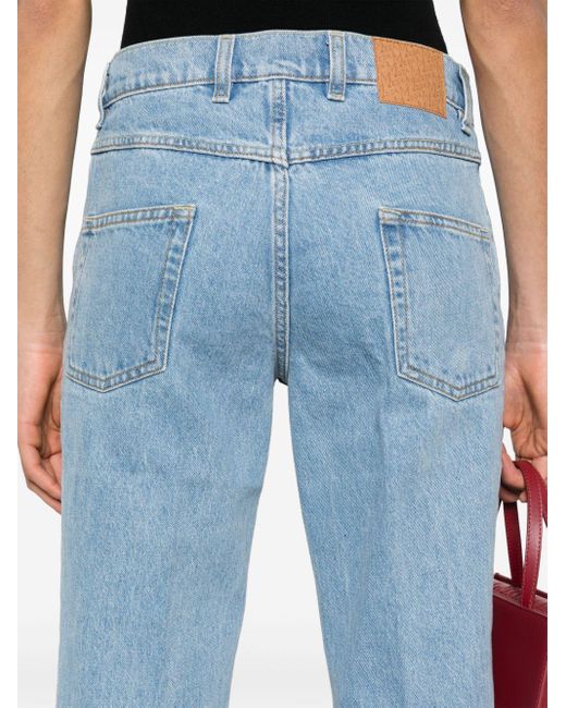 Magda Butrym Blue Mid-rise Flared Jeans